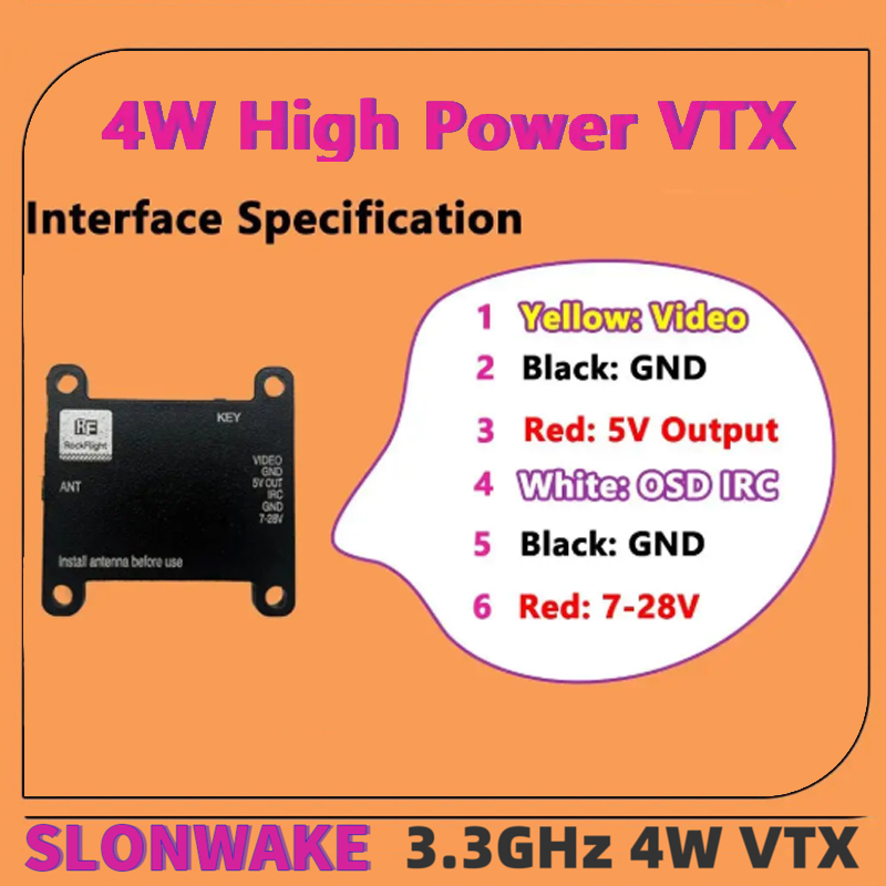 SLONWAKE FPV 3.3G 16CH 4000mW  – Rc Transmitter Bewertung und Preis