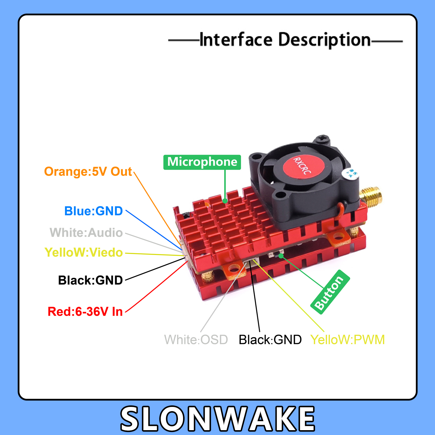 SLONWAKE 5,8G 2W VTX FPV 1800T – Joystick Rc Drone Bewertung und Preis